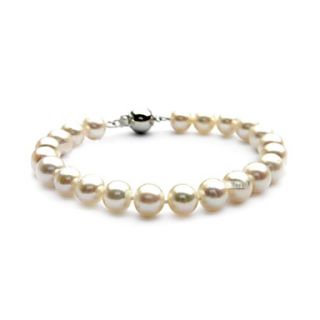 Exquisite Ladies Pearl Strand Bracelet In Silver Alloy