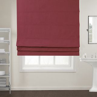 Modern Wine Red Solid Roman Shade