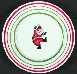  Dancing Santa Salad/Dessert Plate, Fine China Dinnerware   Home Collect