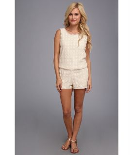 Angie Solid Lace Romper Womens Jumpsuit & Rompers One Piece (White)