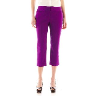 Worthington Sateen Crop Pants, Purple, Womens