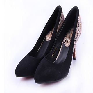 Womens Simple Splice High Heeled Shoes(Black)
