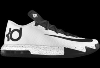 KD VI iD Custom Mens Basketball Shoes   White