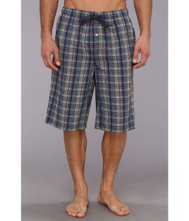 Tommy Bahama Seersucker Caspian Plaid Lounge Shorts Mens Pajama (Navy)