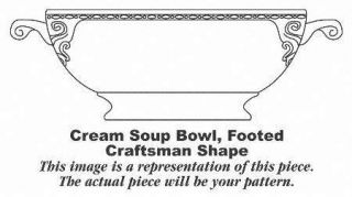 Homer Laughlin  Formal Rust/Red Footed Cream Soup Bowl, Fine China Dinnerware  
