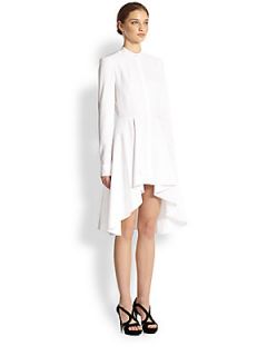 Alexander McQueen Pique Shirtdress   Optical White