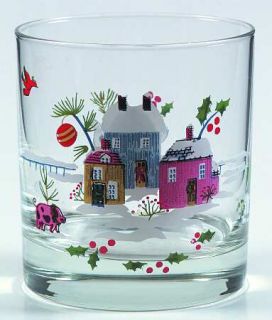 International Heartland Christmas 8 Oz Glassware Double Old Fashioned, Fine Chin