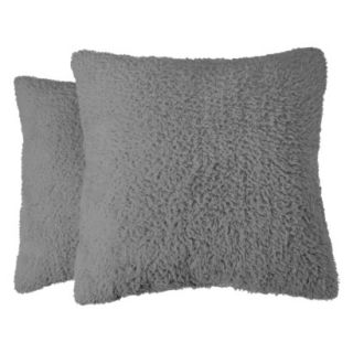 Room Essentials 2 Pack Textured Toss Pillows   Sleek Gray (18x18)