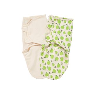 Summer Infant 2 pk. Organic Cotton SwaddleMe   Apples, Green/Tan