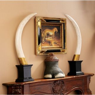 Design Toscano Inc 32.5H in. British Colonial Elephant Tusk Sculptural Trophy  