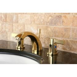 Nuvofusion Mini widespread Polished Brass Bathroom Faucet