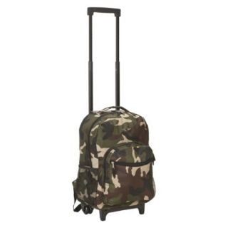Rockland 17 Rolling Backpack   Camo