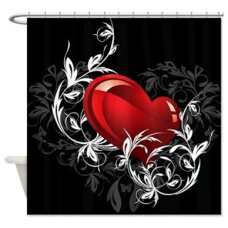  Floral Heart Shower Curtain  Use code FREECART at Checkout