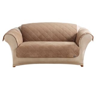 Sure Fit Sherpa Suede Loveseat Pet Cover   Cocoa
