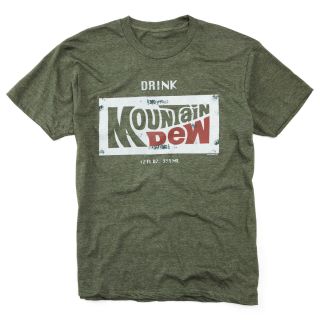 Drink Mountain Dew Graphic Tee, Forest Heather, Mens
