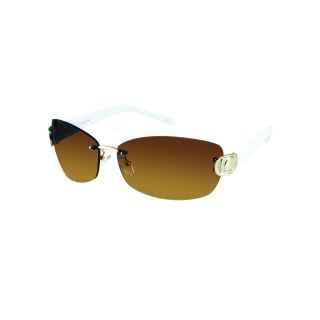 LIZ CLAIBORNE Rayne Rectangle Sunglasses, White, Womens