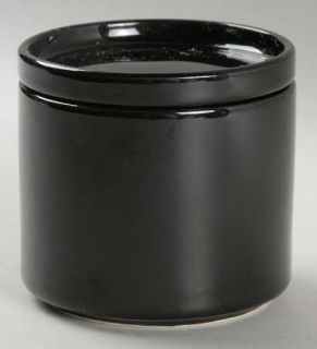 Trend Pacific Bauhaus Black Sugar Bowl & Lid, Fine China Dinnerware   All Black,