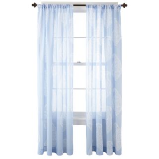 JCP Home Collection  Home Maura Rod Pocket Cotton Sheer Panel, Blue