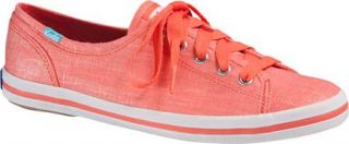 Womens Keds Rally Shimmer   Hot Coral Shimmer Canvas Casual Shoes
