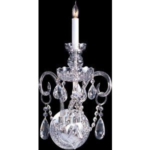 Crystorama Lighting CRY 1141 CH CL MWP Traditional Crystal Wall Sconce Hand Poli