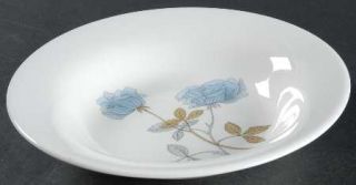 Wedgwood Ice Rose (No Trim, Flair) Coupe Soup Bowl, Fine China Dinnerware   Blue