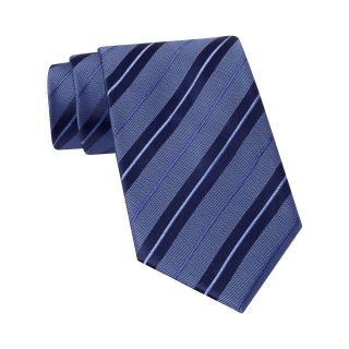 CLAIBORNE Textured Stripe Silk Tie, Navy, Mens