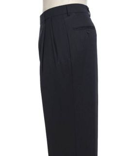 Traveler Pleated Front Trousers Regal Fit  Navy Microcheck JoS. A. Bank