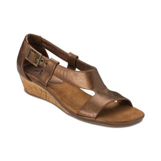 A2 BY AEROSOLES Crown Chewls Comfort Sandals, Bronze Pu, Womens