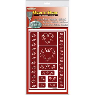 Over N Over Reusable Glass Etch Stencils 5x8 1/pkg hearts