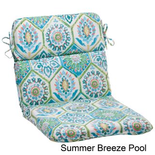 Pillow Perfect Summer Breeze Outdoor Rounded Chair Cushion