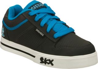 Boys Skechers Vert 2   Gray/Blue Skate Shoes