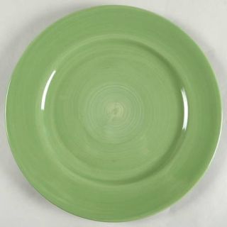 Lands End Lnu3 Dinner Plate, Fine China Dinnerware   Green,Solid Color,Handpain