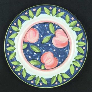 Mikasa Delicious Dinner Plate, Fine China Dinnerware   Blue Rim,Green Leaves,Fru