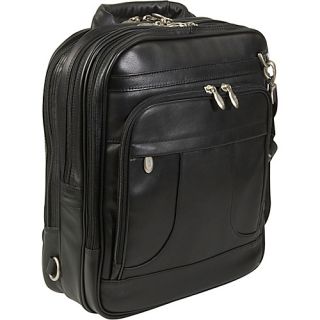Lincoln Park Leather 15.4 Convertible Laptop Backpack Black   McKle