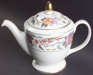 Minton Donovan Bird Teapot & Lid, Fine China Dinnerware   Cambrian,Floral&Birds,