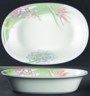 Noritake Pacific Winds 10 Oval Vegetable Bowl, Fine China Dinnerware   New Deca