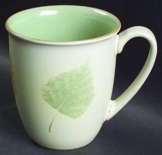 Denby Langley Energy Leaf Beaker (English Mug), Fine China Dinnerware   Green An