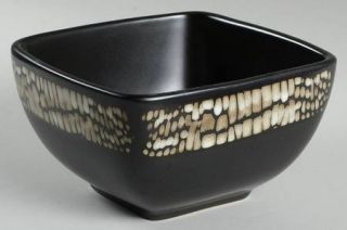 American Atelier Boa White Soup/Cereal Bowl, Fine China Dinnerware   White&Black