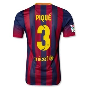 Nike Barcelona 13/14 PIQUE Authentic Home Soccer Jersey