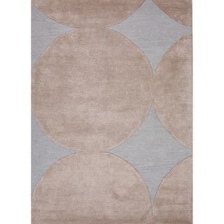 Hand tufted Contemporary Geometric Pattern Blue Rug (5 X 8)