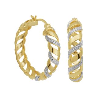 Diamond Accent San Marco Hoop Earrings, Womens
