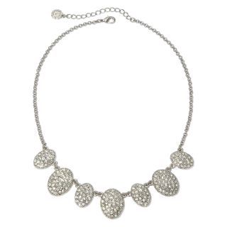MONET JEWELRY Monet Silver Tone Crystal Collar Necklace, Clear