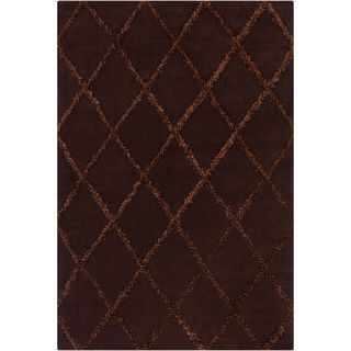 Mandara Hand tufted Geometric Brown Wool Rug (5 X 7)