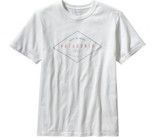 Mens Patagonia Workwear Text Logo T Shirt   White Graphic T Shirts