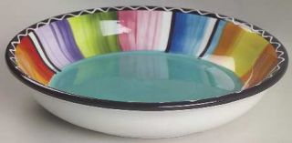 Serape 9 Individual Pasta Bowl, Fine China Dinnerware   Nancy Green, Multicolor