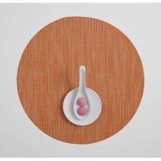 Chilewich Round Bamboo Placemat 0095 Color Mandarin