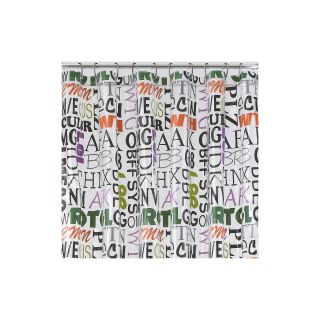 JCP Home Collection  Home Text Lingo Shower Curtain