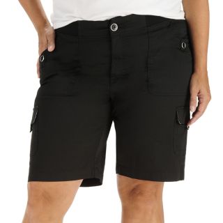 Lee Cargo Bermuda Shorts   Plus, Black, Womens