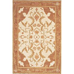 Hand knotted Napa Himalayan Sheep Wool And Silk Rug (6 X 9)