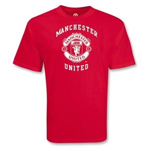 Euro 2012   Manchester United College Style Crest T Shirt (Red)